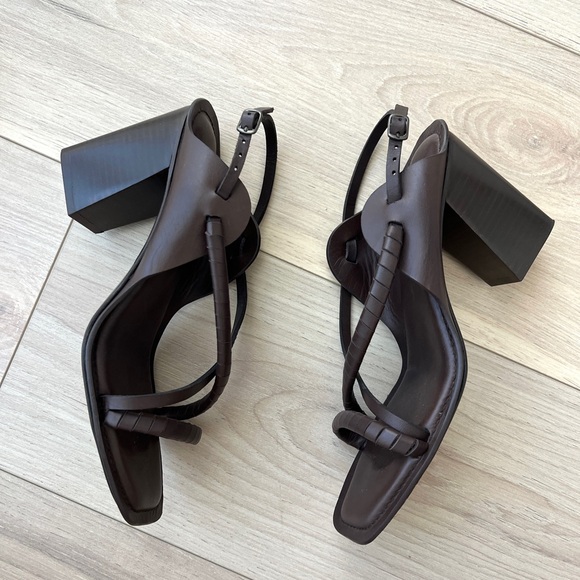 soeur Shoes - SOEUR alma sandals / chocolate brown leather strappy heels /size EU 38 7-7.5 US